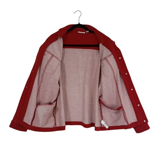 DreamJeannes Red Rhinestone Jacket Button-Up By Quacker Factory XL Womens - Picture 9 of 12